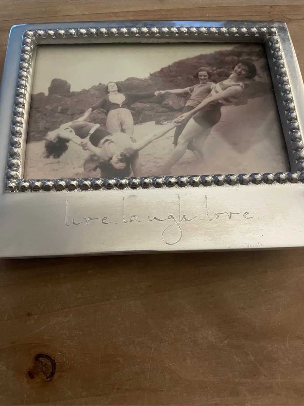Mariposa Silver Beaded 'Live. Laugh. Love.' Photo Frame - Picture 8 of 8